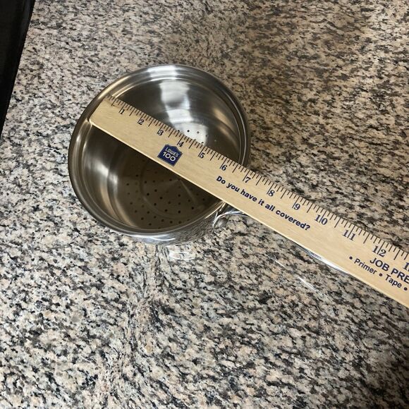 Belgique Classique Steamer Strainer Pot 4 Qt Double Boiler Long Handle No Lid - Picture 9 of 10